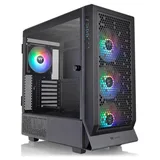 Gabinete Thermaltake Ceres 500 TG, preto, vista frontal e lateral