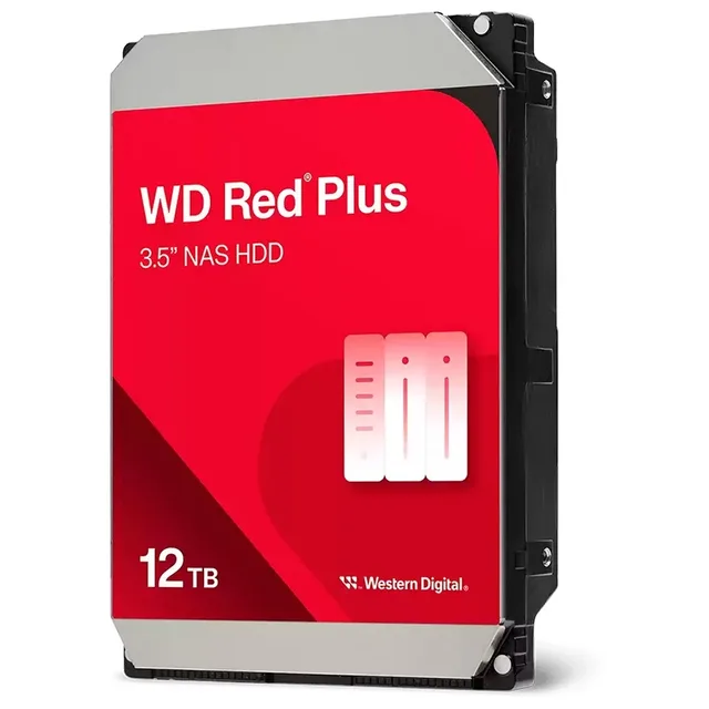 Western Digital WD Red Plus 12 TB, vista da etiqueta
