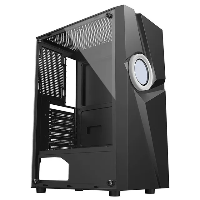 Gabinete Alseye 305-3, preto, vista frontal e lateral