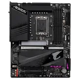 Gigabyte Z790 AORUS ELITE AX, vista frontal rotacionada 90° anti-horário
