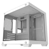 Gabinete Aigo Darkflash Durin D275M na cor branco, vista frontal e lateral