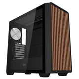 Gabinete Aigo Darkflash DS900WD na cor preto, vista frontal e lateral
