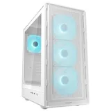 Gabinete Cougar Airface Pure Pro na cor branco, vista frontal e lateral