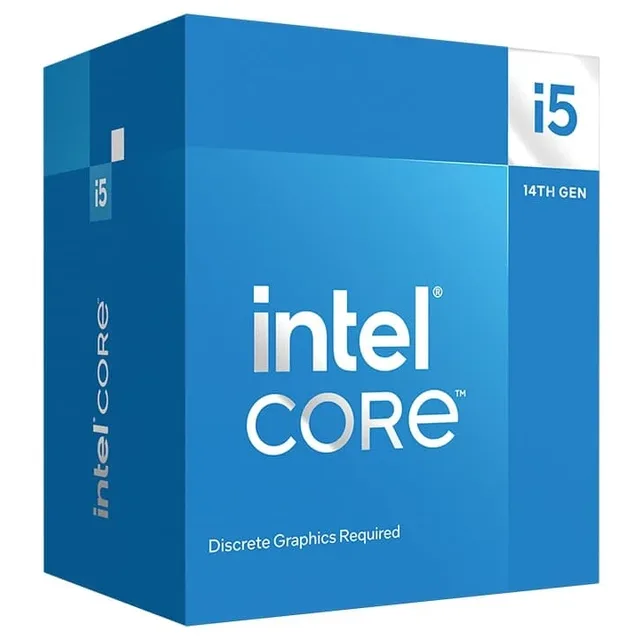Caixa Intel Core i5 de 14ª geração, versão que requer gráficos dedicados