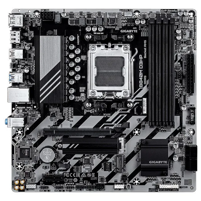 Placa-mãe Gigabyte B840M D3HP, vista frontal