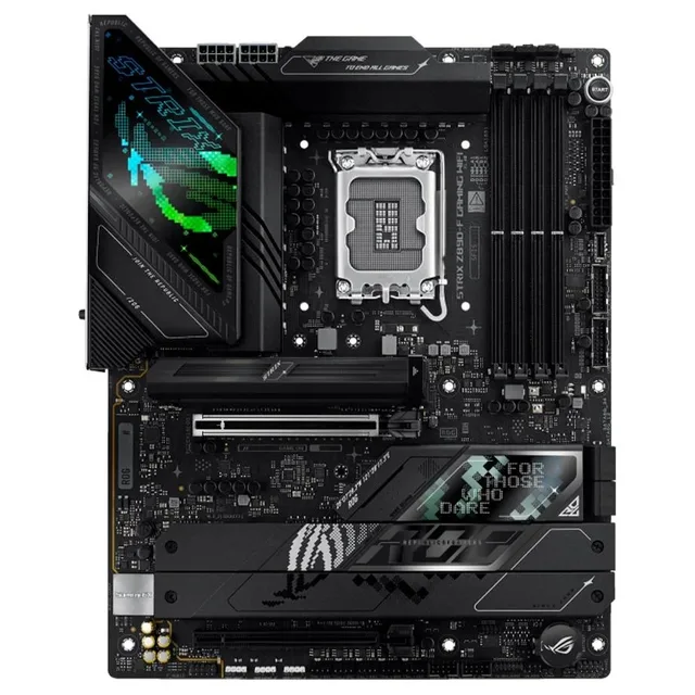 Placa-mãe ASUS ROG STRIX Z890-F GAMING WIFI, vista frontal, sem perspectiva
