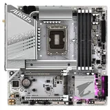 Placa-mãe Gigabyte Z790M AORUS ELITE AX ICE, vista frontal, sem perspectiva
