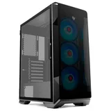 Gabinete Pichau Pouter 3 RGB Lateral De Vidro Preto, variante preto, vista do produto