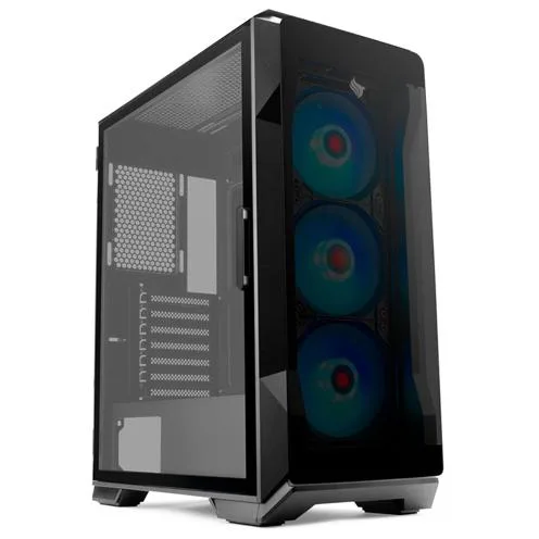 Gabinete Pichau Pouter 3 RGB Lateral De Vidro Preto, variante preto, vista do produto