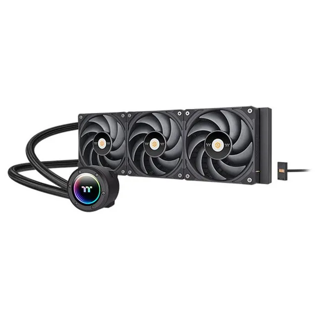 Cooler Thermaltake Toughliquid 360 EX Pro, vista em perspectiva.