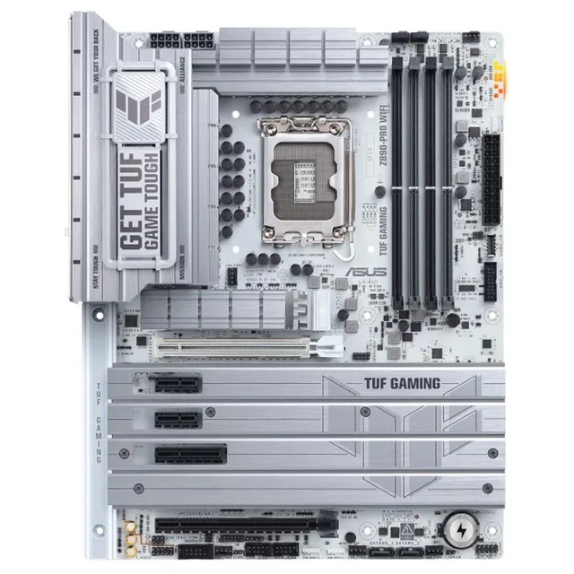 Placa-mãe ASUS TUF GAMING Z890-PRO WIFI, vista frontal, sem perspectiva
