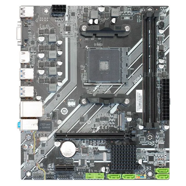 Placa-mãe 3GREEN A520MH, vista frontal