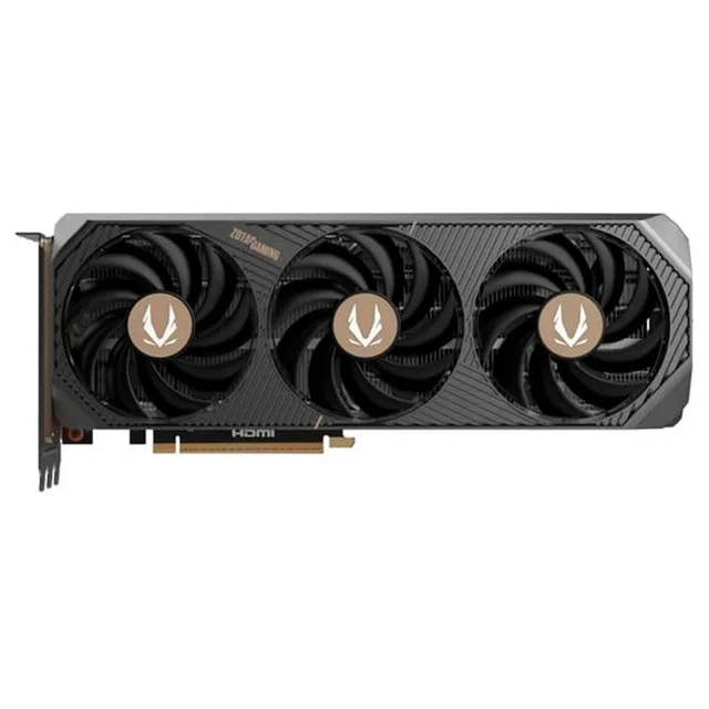 Placa de vídeo Zotac Gaming GeForce RTX 5080 Solid Core OC, 16 GB, vista frontal das ventoinhas