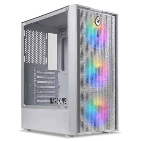 Gabinete Mancer Narok V2, variante branco, vista do produto