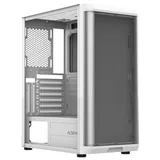 Gabinete Alseye Audin, branco, vista frontal e lateral