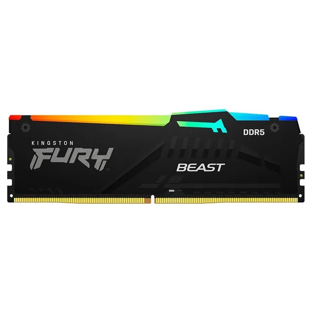 Kingston FURY Beast RGB, vista lateral do kit com 1 módulo
