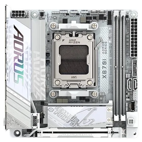 Placa-mãe Gigabyte X870I Aorus Pro Ice, vista principal