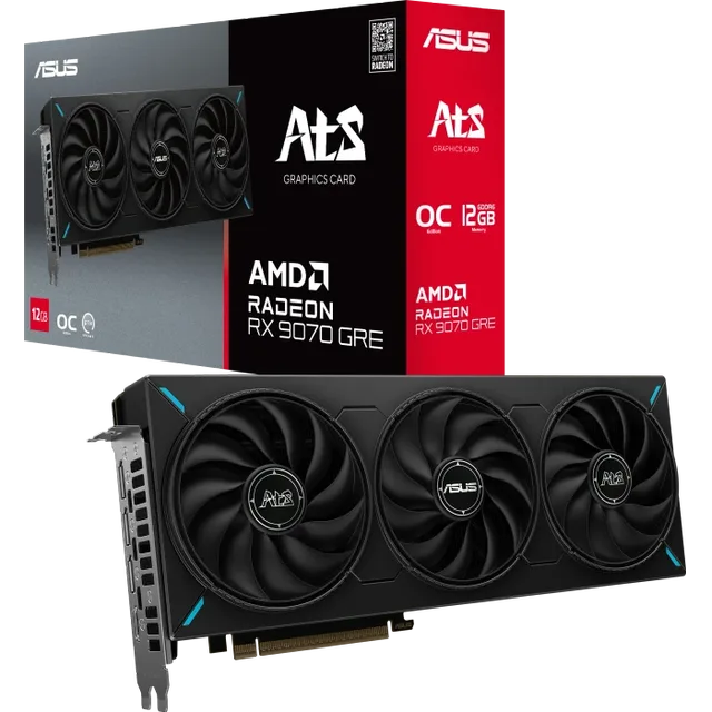 Placa de vídeo ASUS ATS Radeon RX 9070 GRE OC Edition 12 GB, vista principal