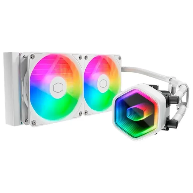 Cooler Master MasterLiquid Core II 240 White, vista em perspectiva