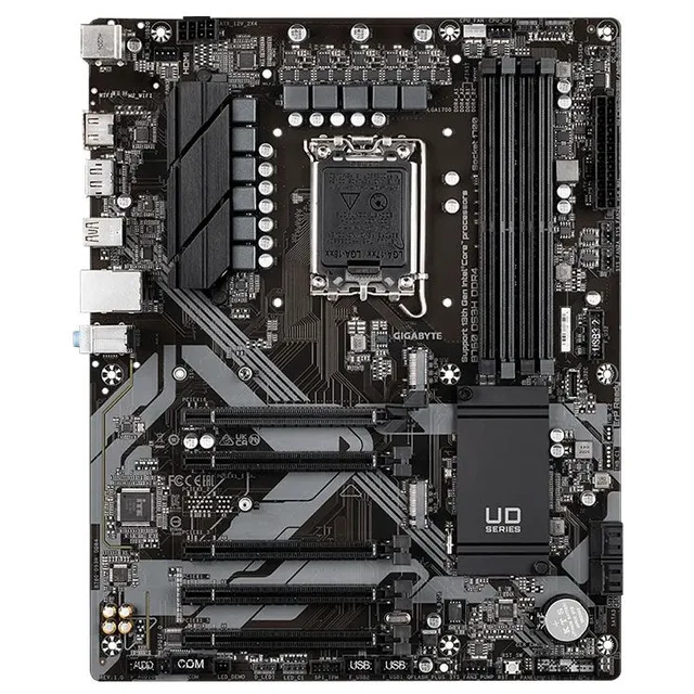 Placa-mãe Gigabyte B760 DS3H, vista frontal
