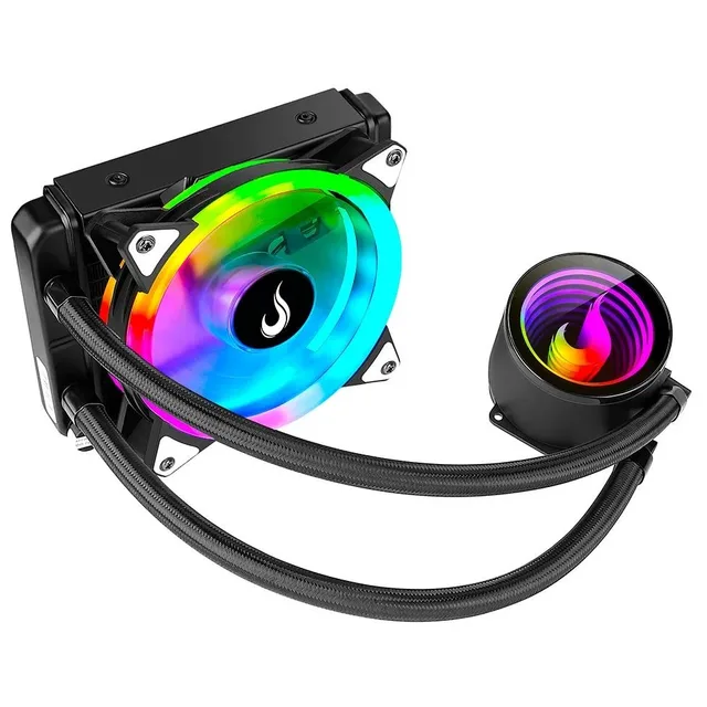 Rise Mode Black 120 mm ARGB, vista em perspectiva