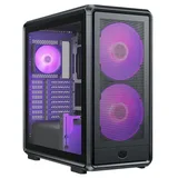 Gabinete Cooler Master Masterframe 600 Mesh, preto, vista frontal e lateral