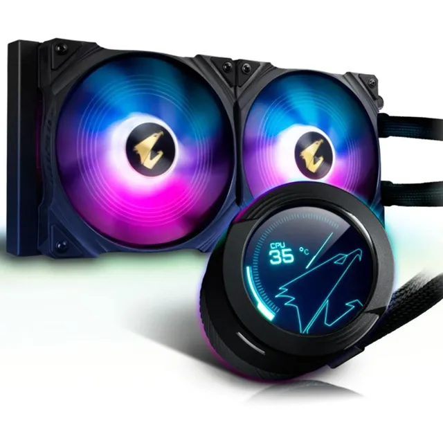 Gigabyte AORUS WATERFORCE X 280, vista em perspectiva