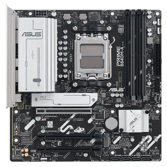 Placa-mãe ASUS PRIME B840M-A, vista frontal