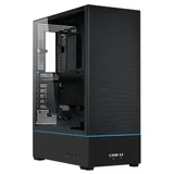 Gabinete Lian Li SUP01, preto, vista frontal e lateral