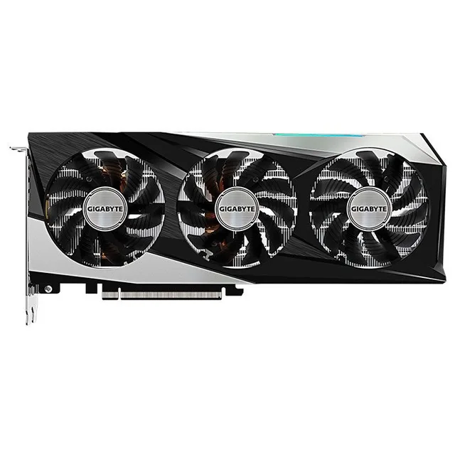 Placa de vídeo Gigabyte Radeon RX 7600 GAMING OC 8G, 8 GB, vista frontal das ventoinhas