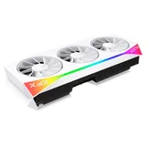 Placa de vídeo XFX Radeon RX 9070 XT Mercury White OC Gaming Edition 16 GB, 16 GB, vista frontal das ventoinhas