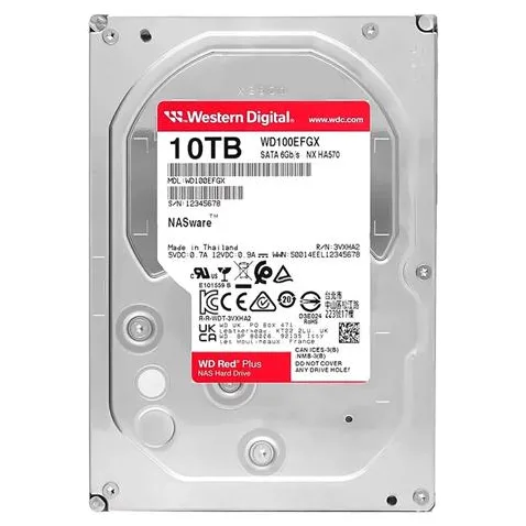 Armazenamento Western Digital Red Plus NAS, vista principal