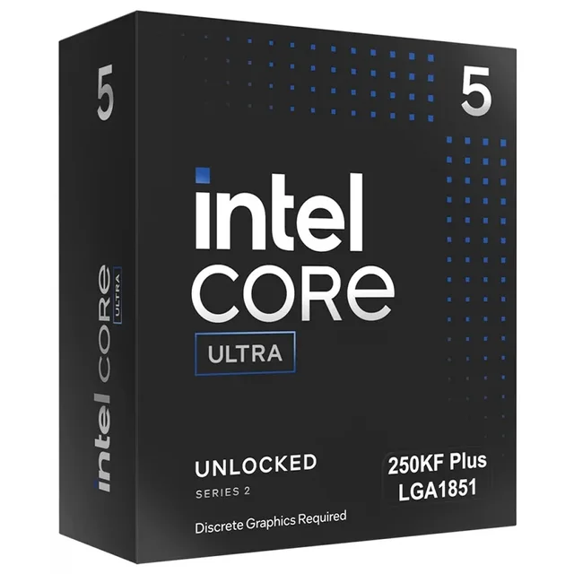 Embalagem do processador Intel Core Ultra 5 250KF Plus
