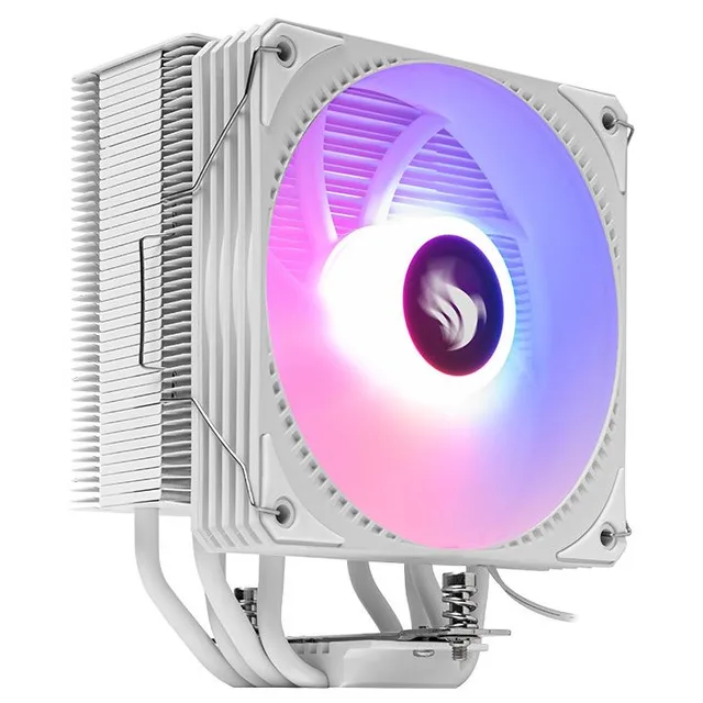 Cooler Pichau Sage V2, branco, vista em perspectiva.