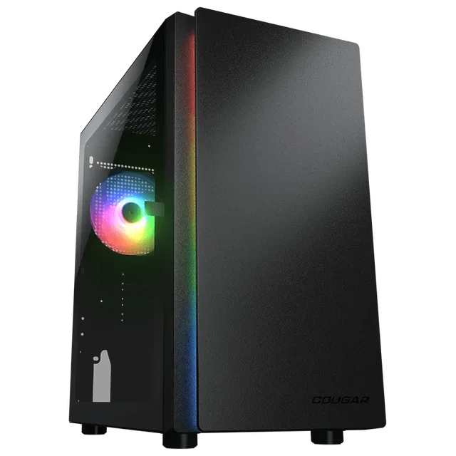 Gabinete Cougar Purity RGB, variante preto, vista do produto