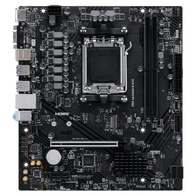 Placa-mãe MSI PRO A620AM-B EVO, vista frontal