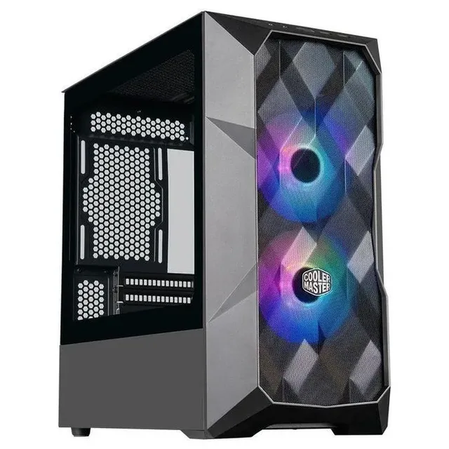 Gabinete Cooler Master MasterBox TD300 Mesh, vista frontal e lateral