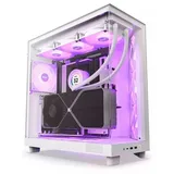 Gabinete NZXT H6 Flow RGB, vista frontal e lateral