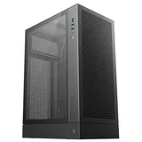 Gabinete DeepCool CH170 Plus preto, vista frontal e lateral