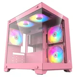 Gabinete Acegeek Vacancy L375 na cor rosa, vista frontal e lateral