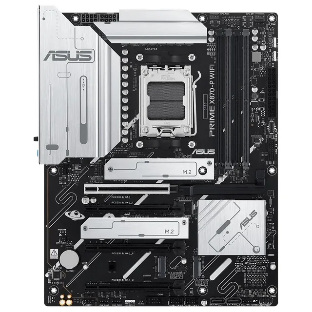 Placa-mãe ASUS PRIME X870-P WIFI, vista frontal, sem perspectiva