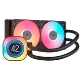 Cooler Corsair ICUE LINK TITAN 240 RX, vista em perspectiva.
