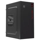 Gabinete TGT B110 preto, vista frontal e lateral