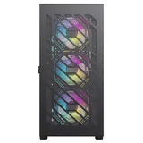 Gabinete Acegeek Puzzle Mini, preto, vista frontal e lateral
