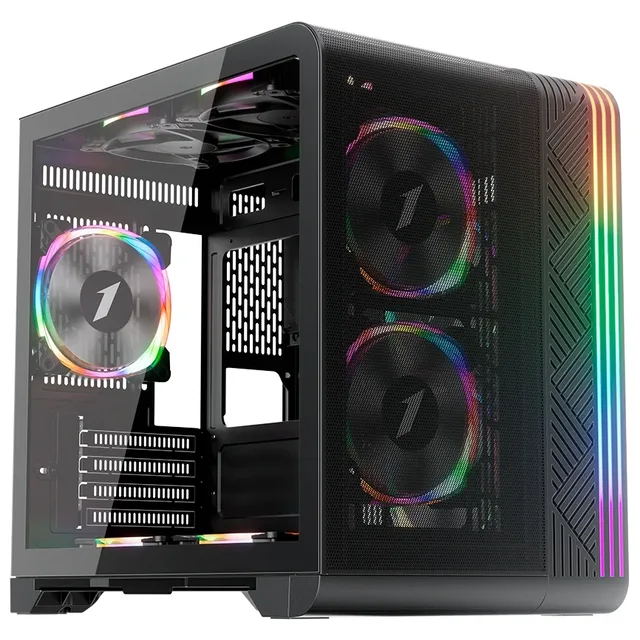 Gabinete 1STPLAYER VT5, vista frontal e lateral