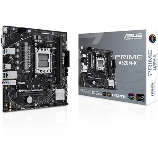 Placa-mãe ASUS PRIME A620M-K, vista principal