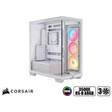 Gabinete CORSAIR 3500X RS-R ARGB branco, frente e lateral