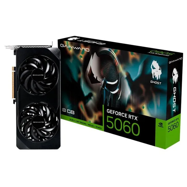Placa de vídeo Gainward GeForce RTX 5060 Ghost 8 GB, vista principal