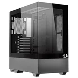 Gabinete Redragon Reflect Pro, preto, vista frontal e lateral