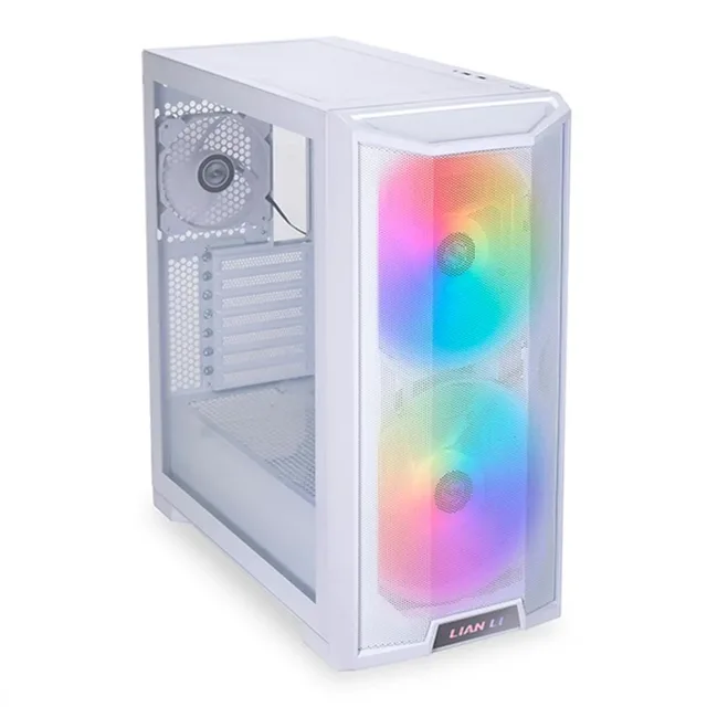 Gabinete Lian Li LANCOOL 215, vista frontal e lateral